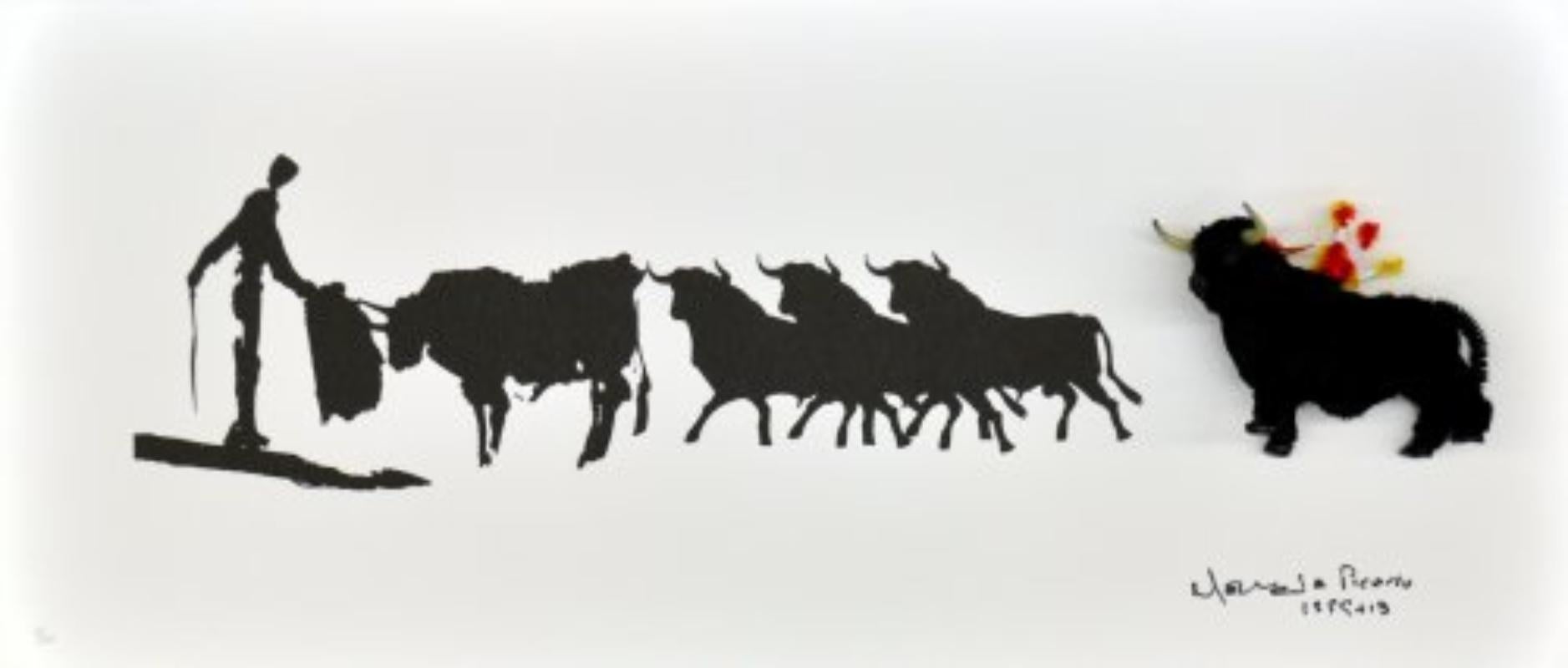 Nelson Leirner Animal Print - Picasso Toros-2