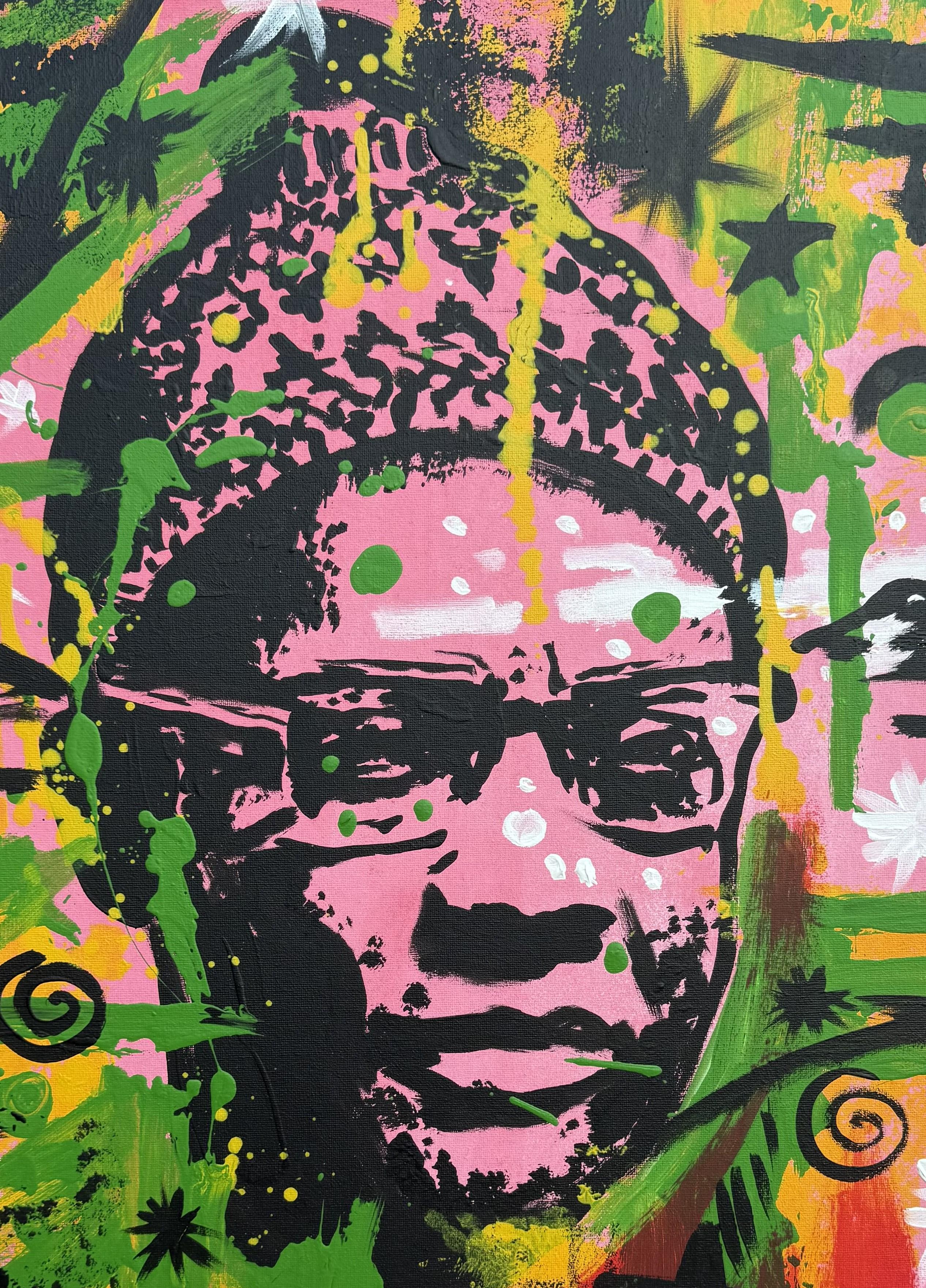 CABRAL Pittura acrilica colorata 2024 di Nelson Neves in vendita 2