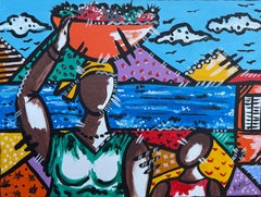 Hommage aux Femmes Africaines - Peinture de Nelson Neves