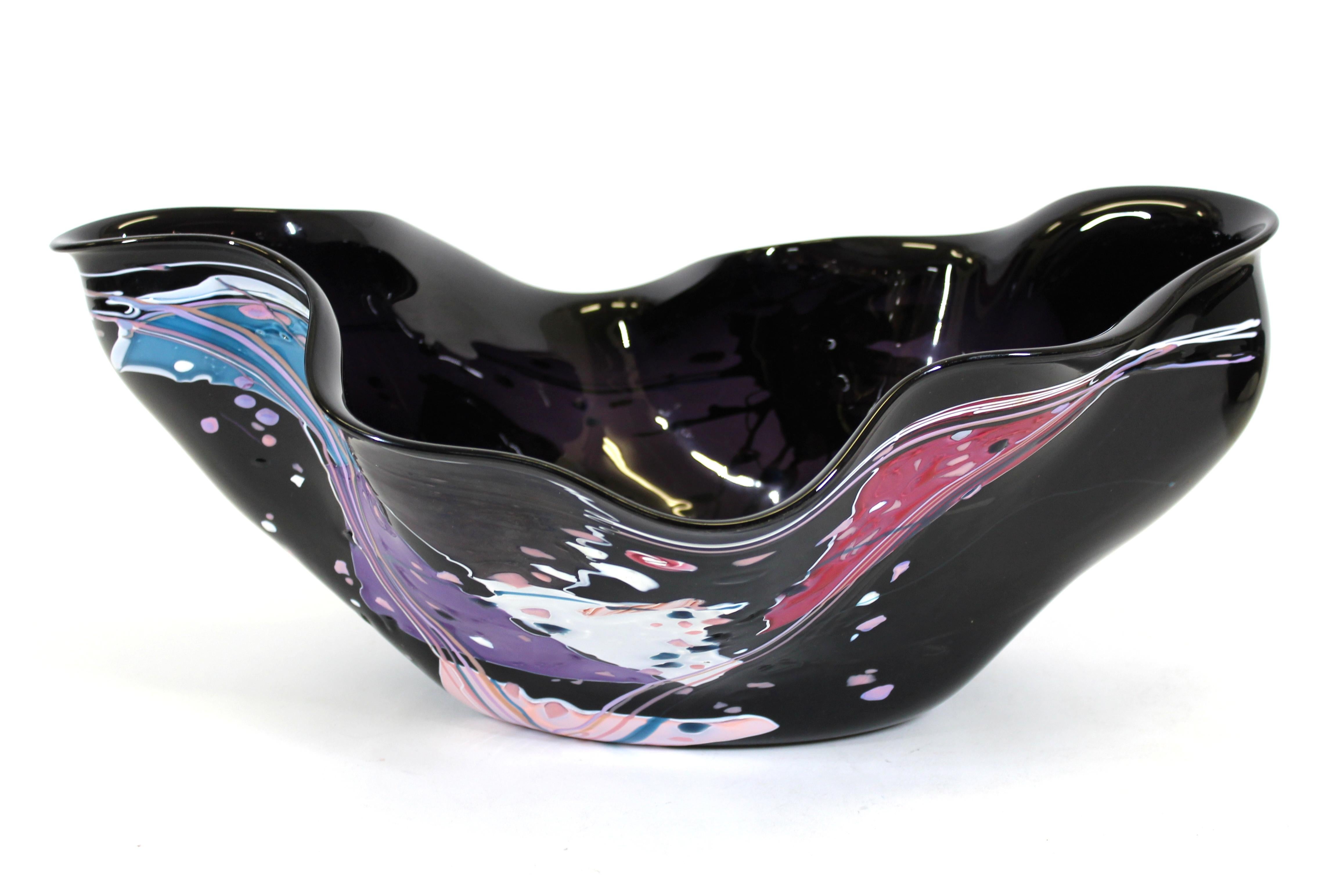 American Nelson Postmodern Art Glass Bowl