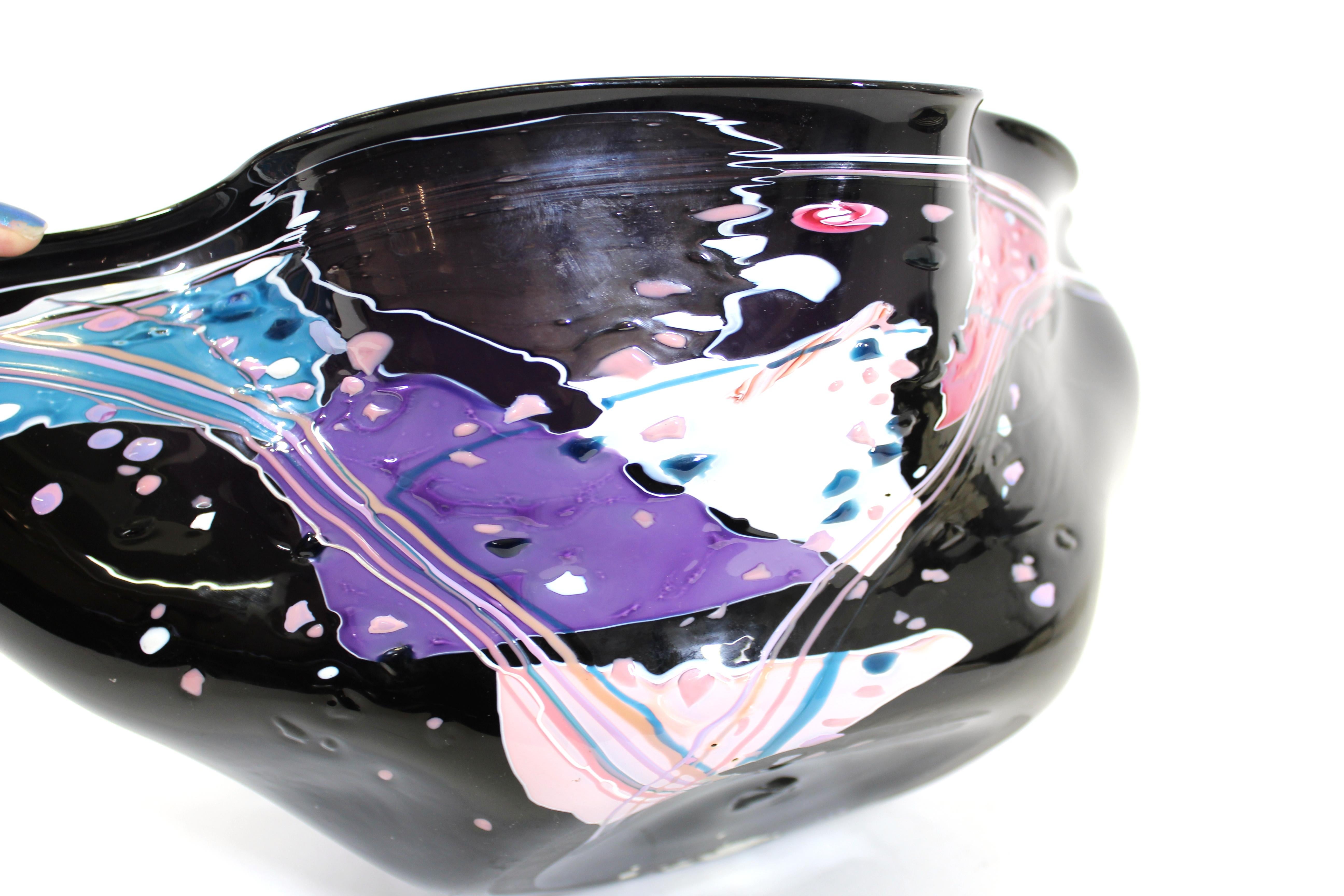 Nelson Postmodern Art Glass Bowl 2
