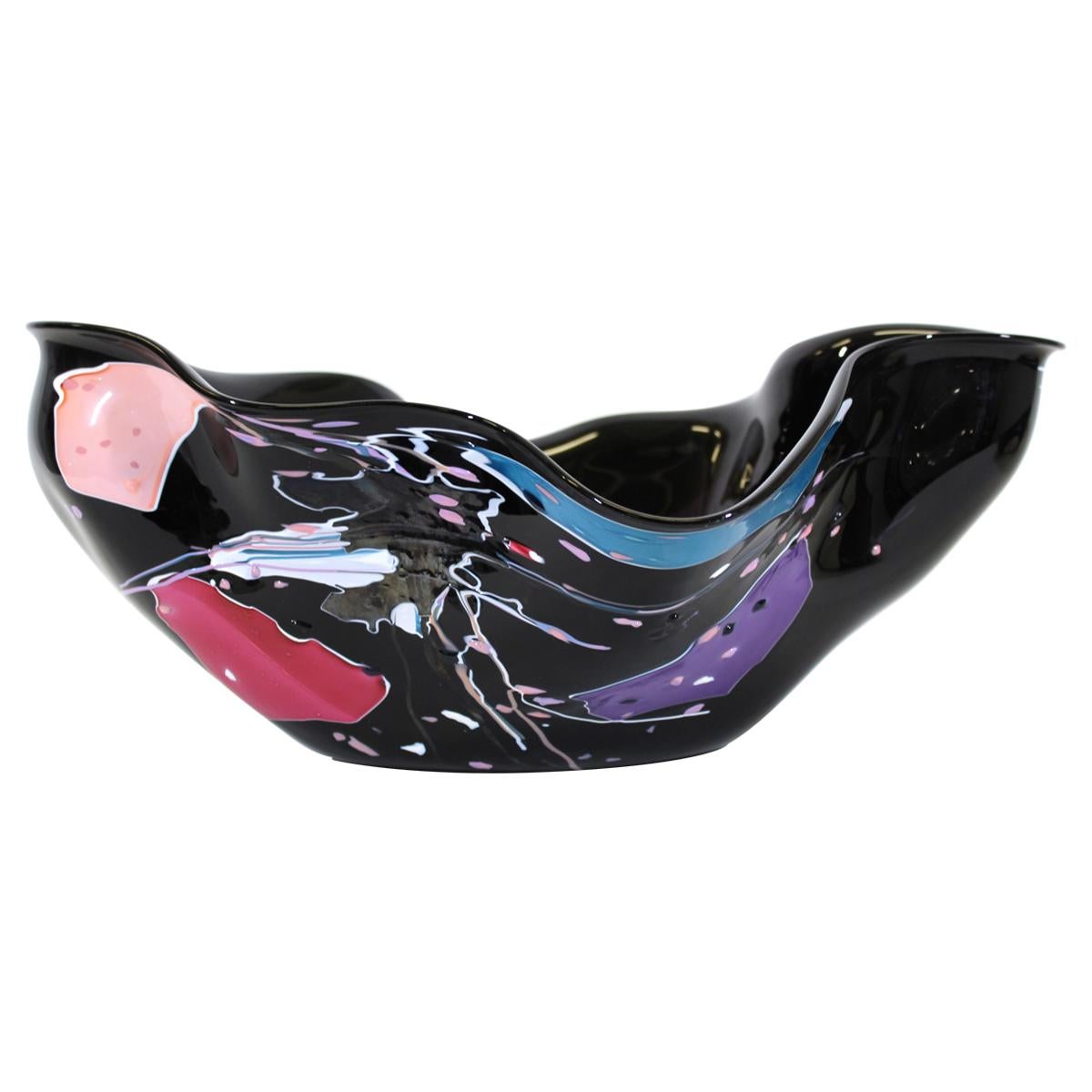 Nelson Postmodern Art Glass Bowl