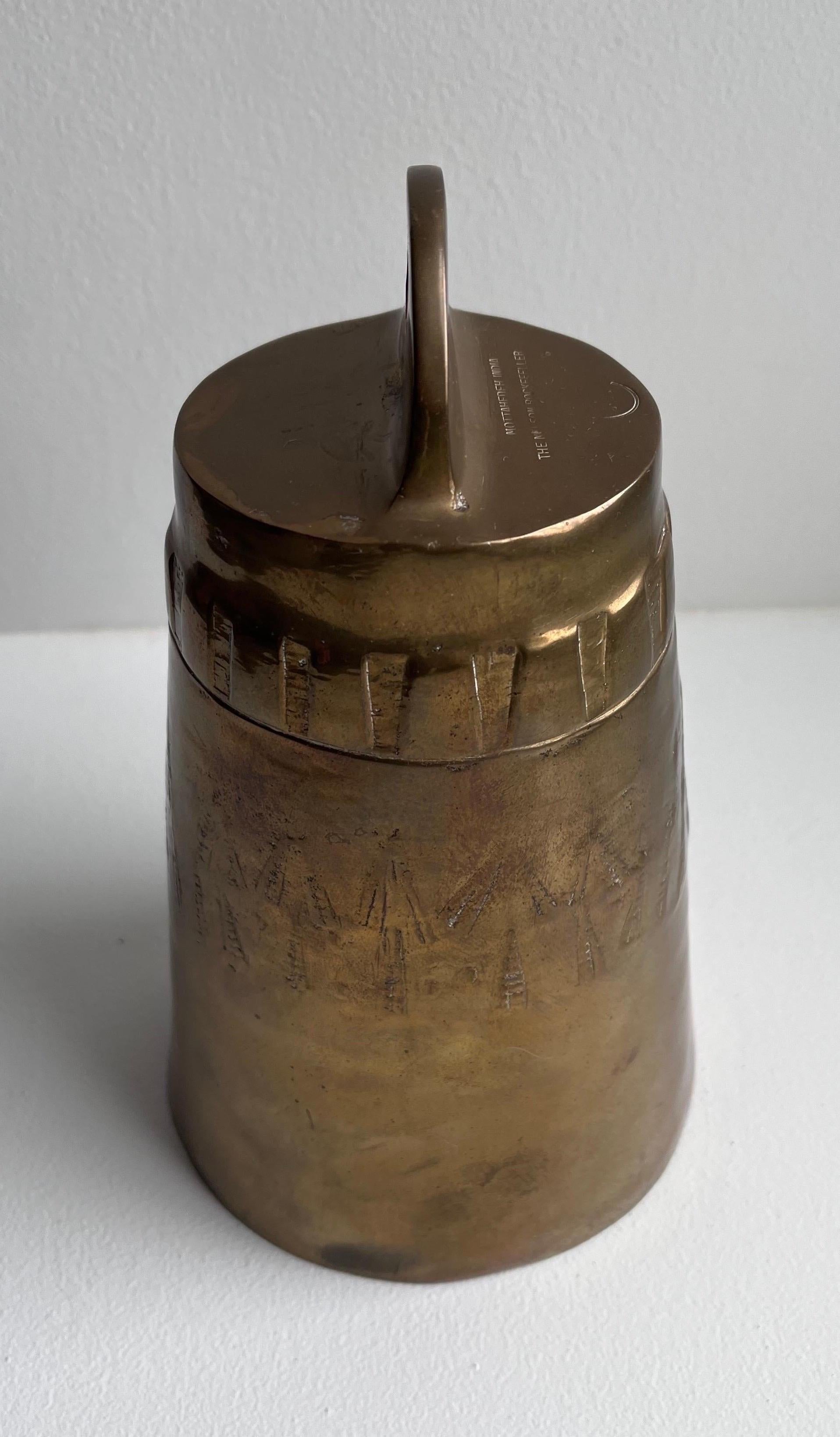 Nelson Rockefeller Mottahedeh India Brass Bell For Sale 7
