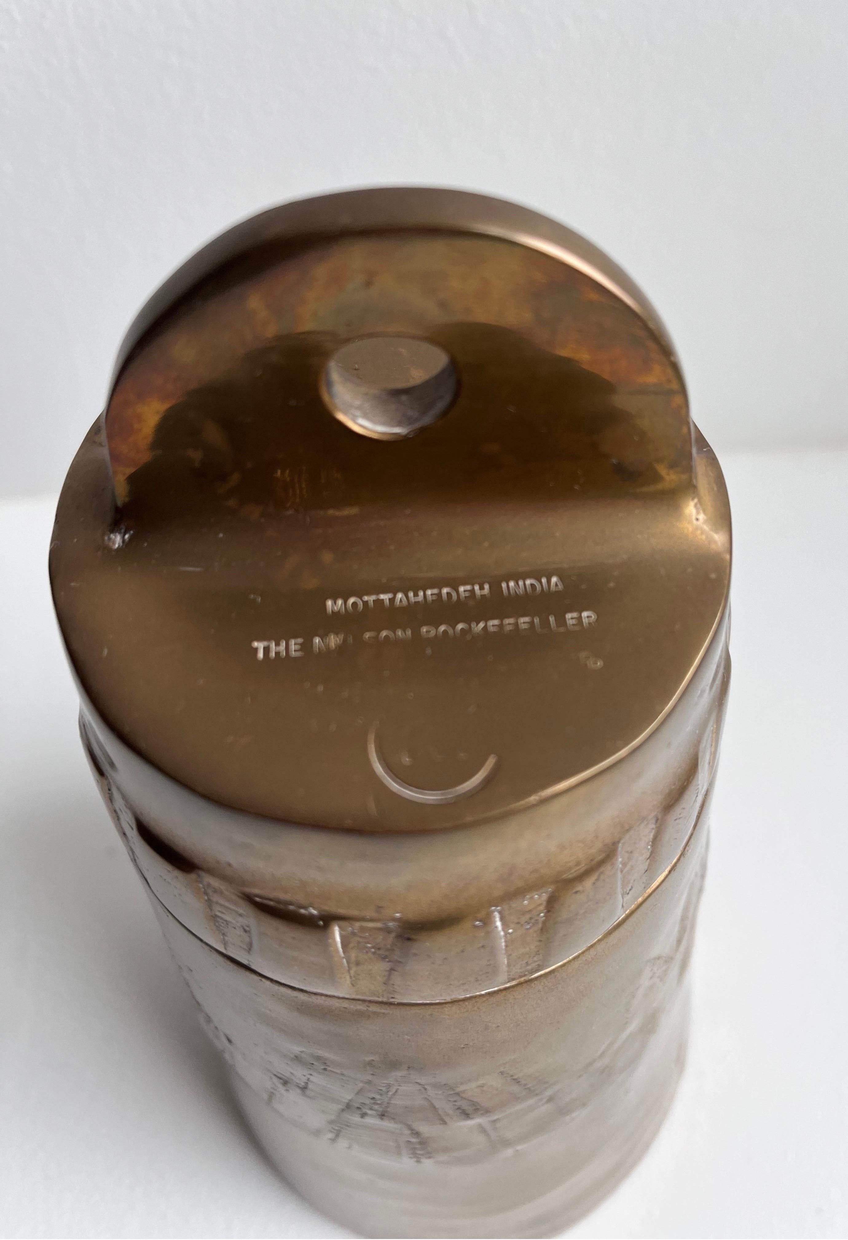 American Nelson Rockefeller Mottahedeh India Brass Bell For Sale