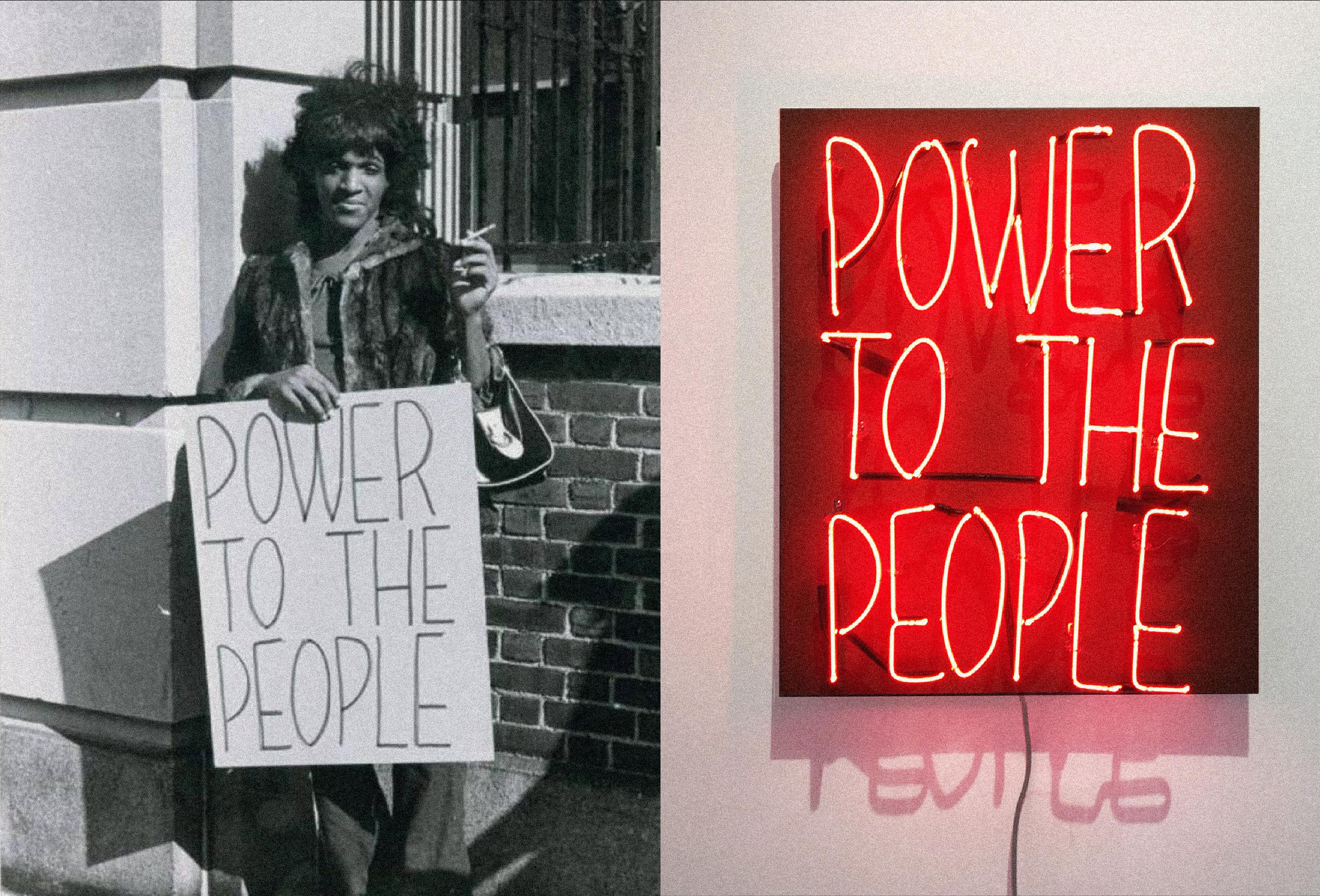 „Power To The People“ Marsha P. Johnson, Neonskulptur, Marsha P. Johnson (Sonstige Kunststile), Mixed Media Art, von Nelson Santos