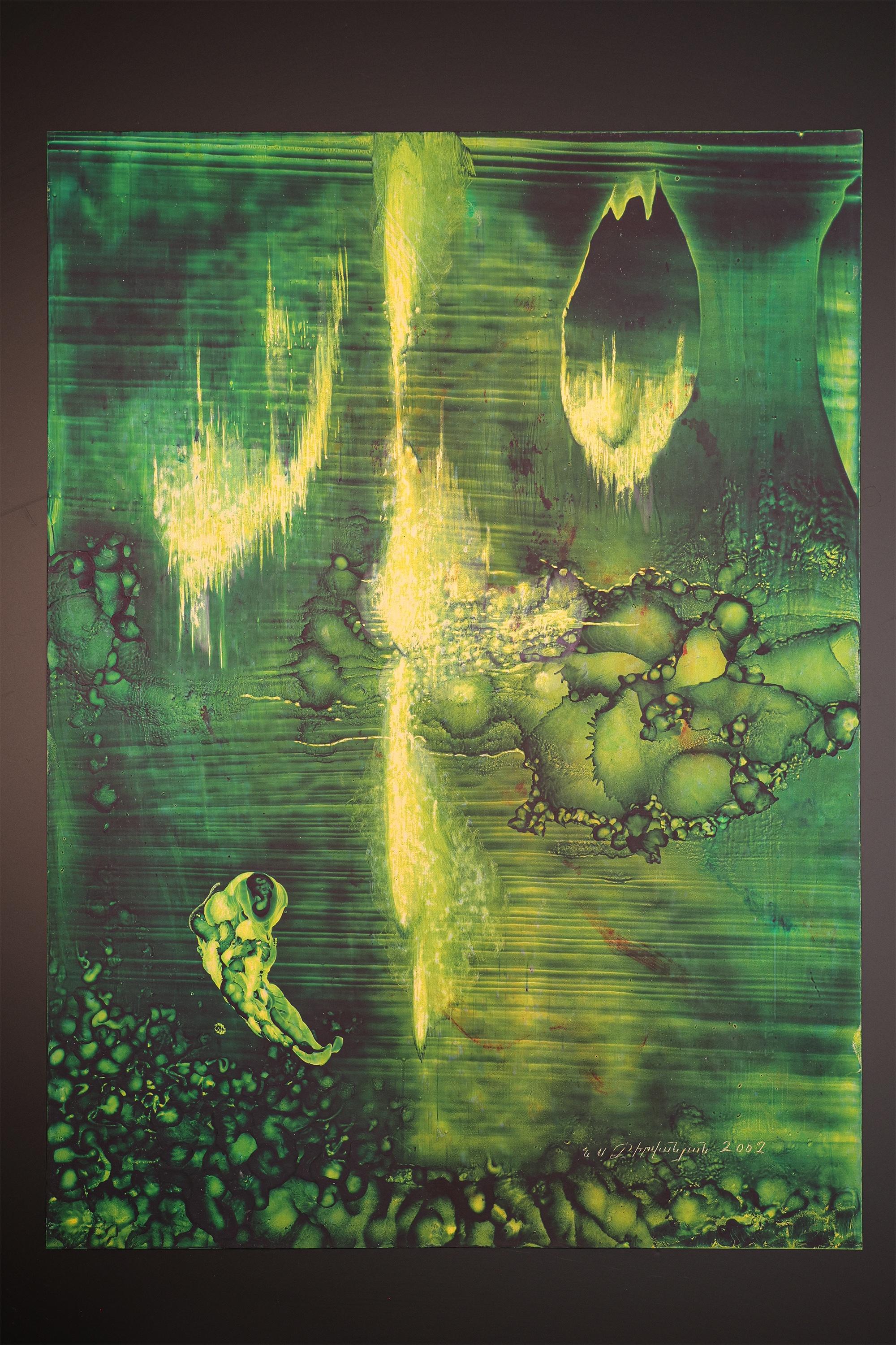 Artistics: Nelson Serob Shirvanyan
Lavoro: Pittura originale, opera d'arte fatta a mano, pezzo unico 
Mezzo: Acrilico su cartone 
Anno: 2002
Stile: Surrealismo astratto
Titolo: Allegoria in Dante 3
Dimensioni: 17