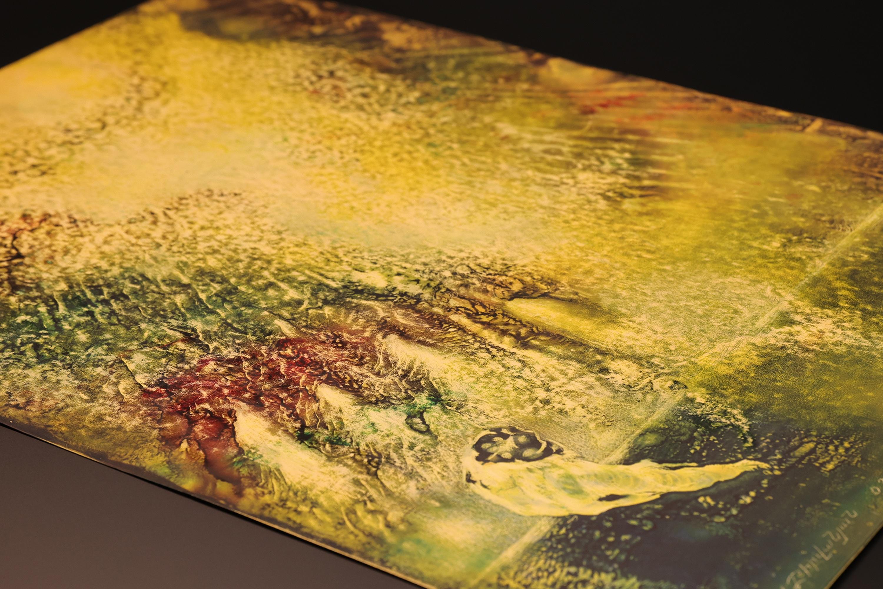 Allegoria in Dante, Pittura astratta, Arte contemporanea, Originale, Espressione - Abstract Painting Marrone di Nelson Serob Shirvanyan