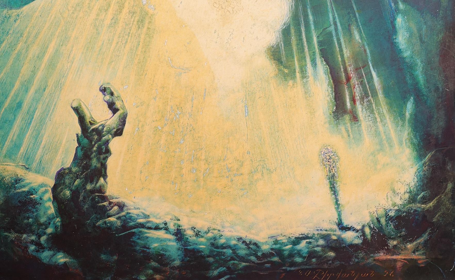 Lilit, Surrealismo, Pittura astratta figurativa, Arte contemporanea originale - Painting di Nelson Serob Shirvanyan