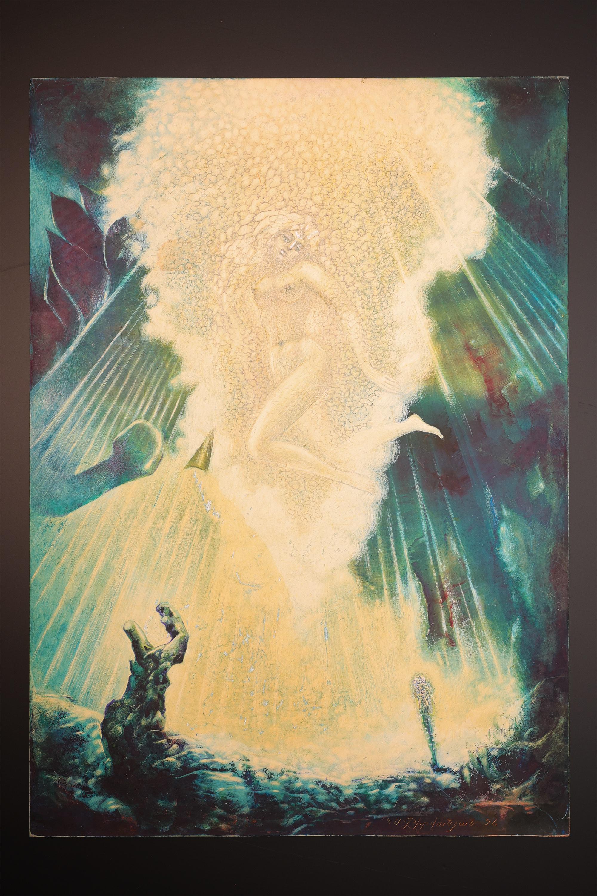 Artistics: Nelson Serob Shirvanyan
Lavoro: Pittura originale, opera d'arte fatta a mano, pezzo unico 
Mezzo: Acrilico su cartone 
Anno: 1996
Stile: Surrealismo
Titolo: Lilit
Dimensioni: 15,5