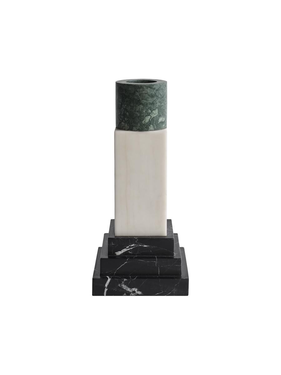 With its strong sculptural quality and striking composition of line and form, this statement marble vase is destined for a starring role in any room.

A commanding piece with or without flowers, Nelson is part of our New Wave collection, which
