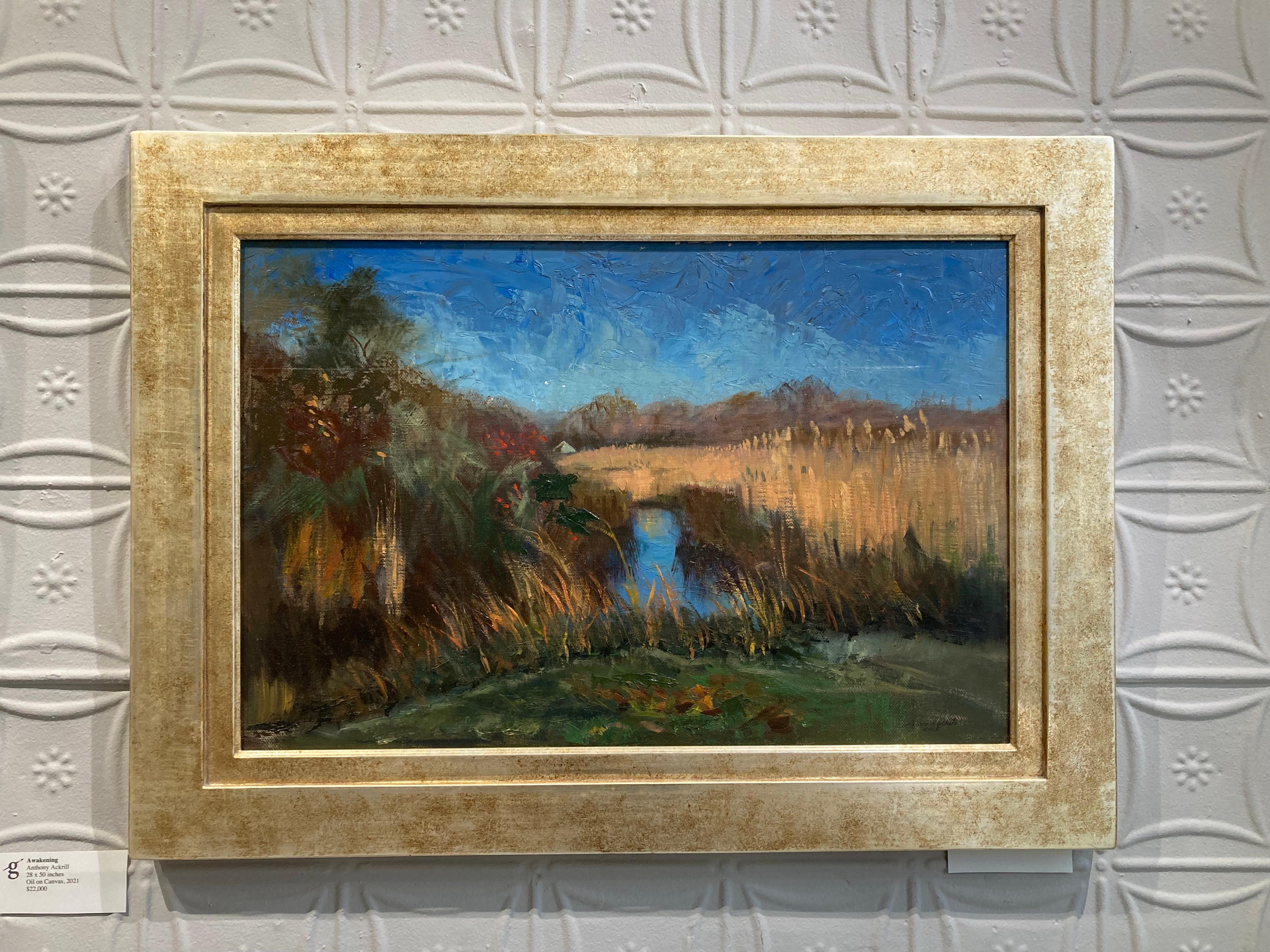 « Autumn Waterford 11.01.2015 » Peinture à l'huile impressionniste américaine en plein air - Painting de Nelson White