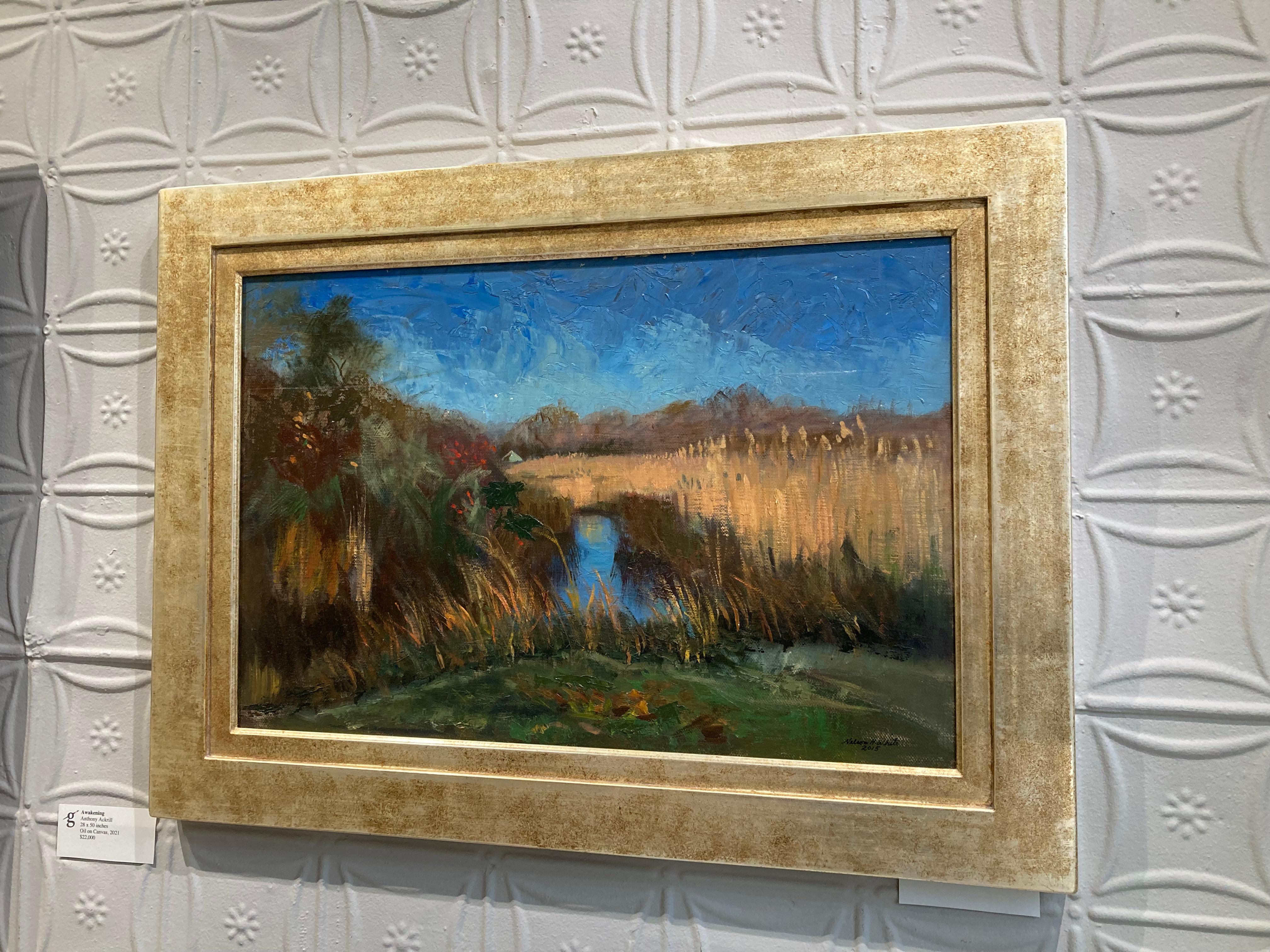 « Autumn Waterford 11.01.2015 » Peinture à l'huile impressionniste américaine en plein air - Impressionnisme Painting par Nelson White