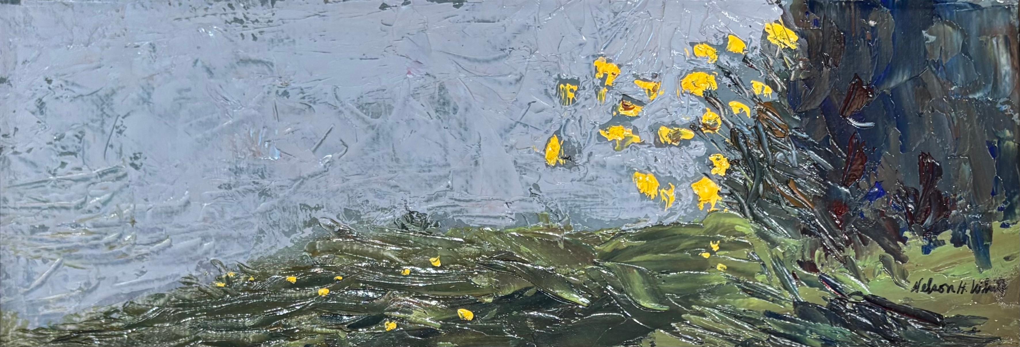 Nelson White Figurative Painting - "Buttercups 3.20.2026" Impressionist Spring Floral Oil Painting, Signed & Framed