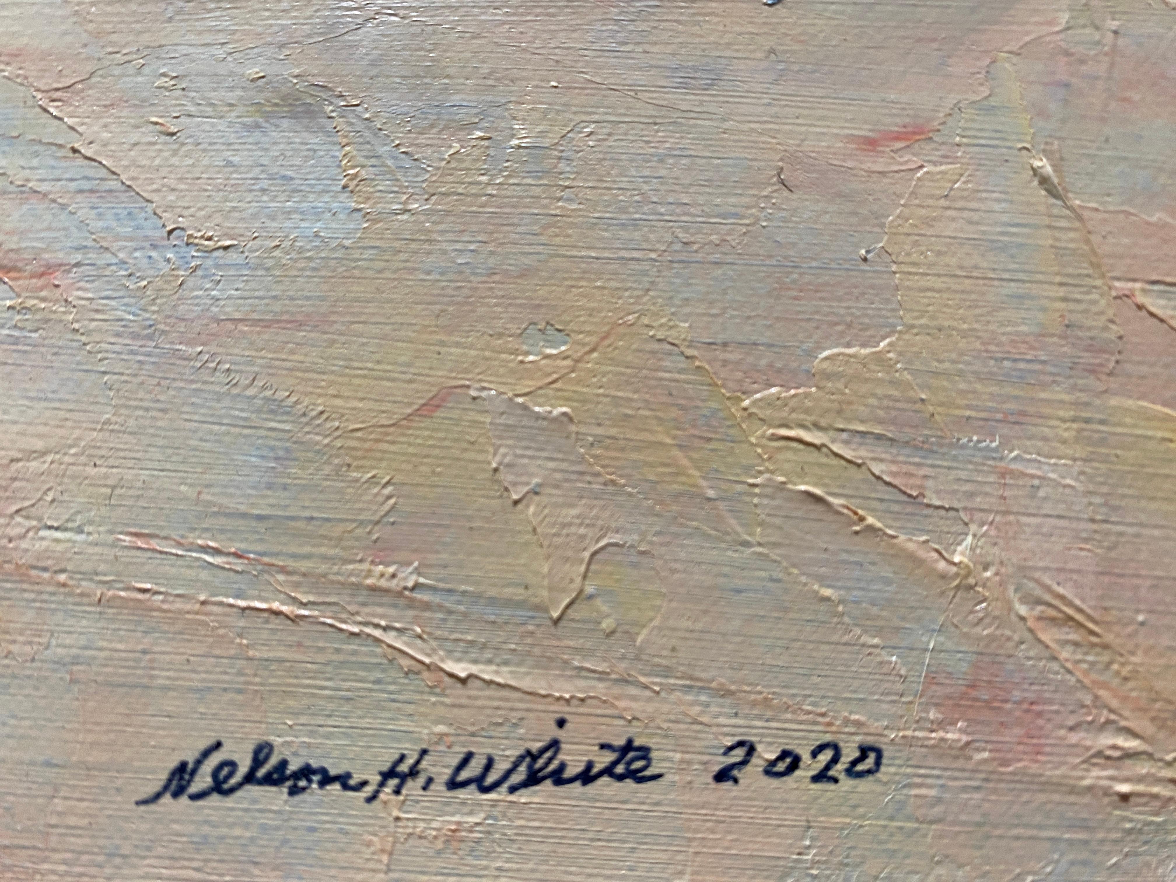 Coopers Beach III 09.01.2020 - Landscape Painting Azul de Nelson White