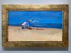 "Coopers Beach III 09.01.2020" impressionist beachscape of Southampton, NY