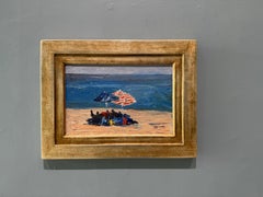 "Coopers Beach, Southampton 07.25.20" impressionist, landscape of beach, LI