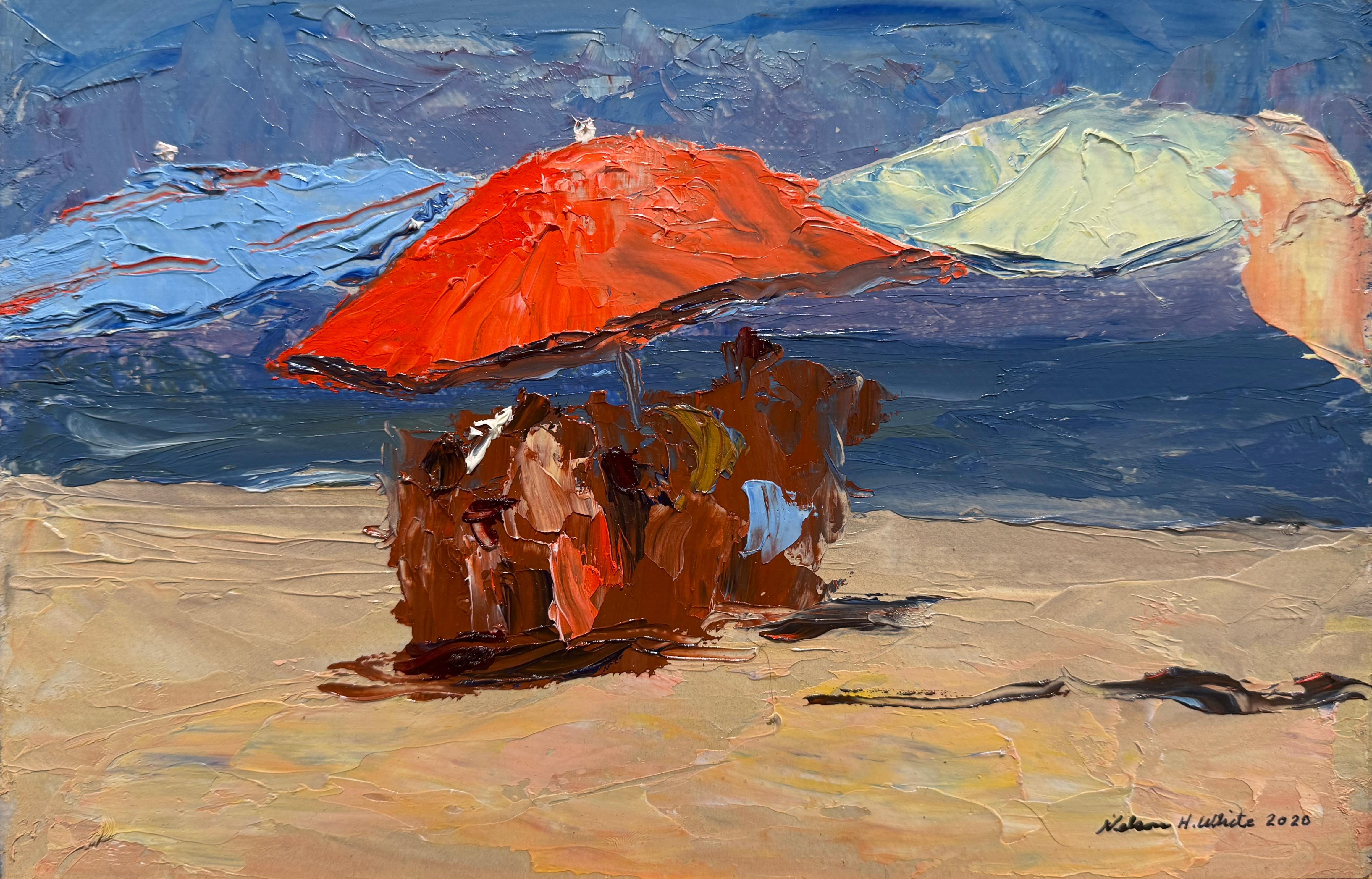 Nelson White Landscape Painting – Coopers Beach, Southampton, LI 08.03.2020