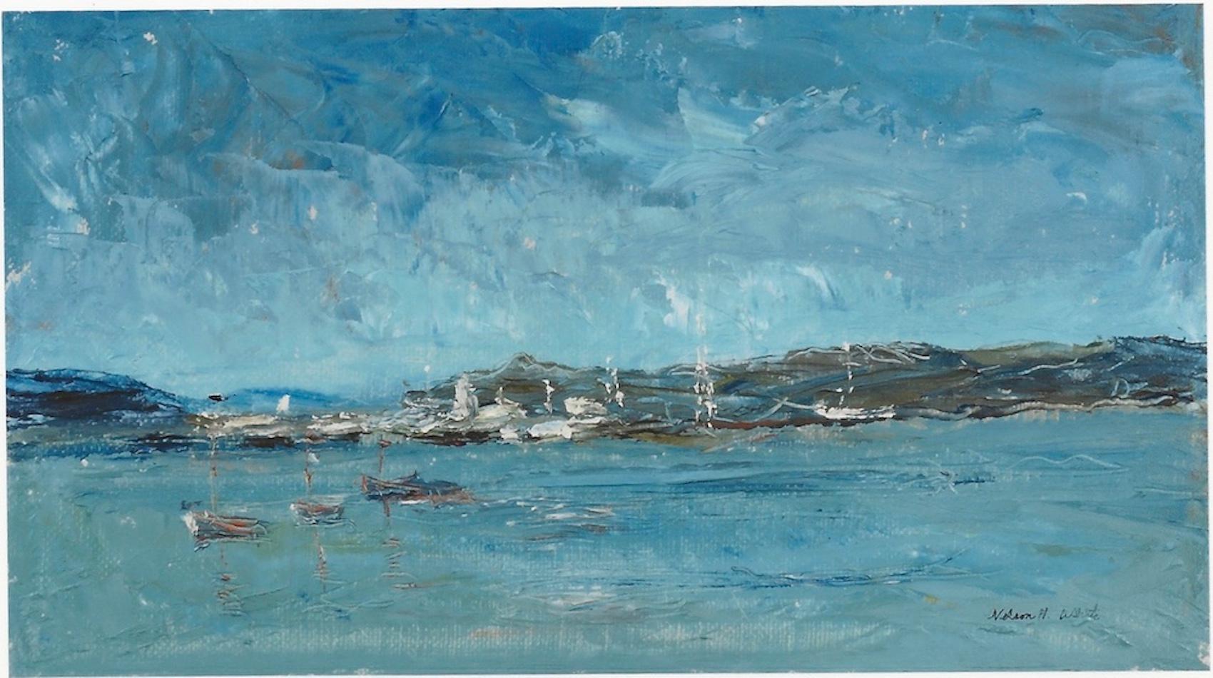 Landscape Painting Nelson White - Port de Dering 07.30.2022