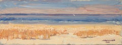 Vintage "Long Beach, Sag Harbor 11.09.2020 2020" Hamptons beach seascape oil painting
