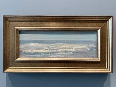 "Sea & Sky 9.28.2024" Impressionist Oil Painting, Ocean Waves, Signed and Framed