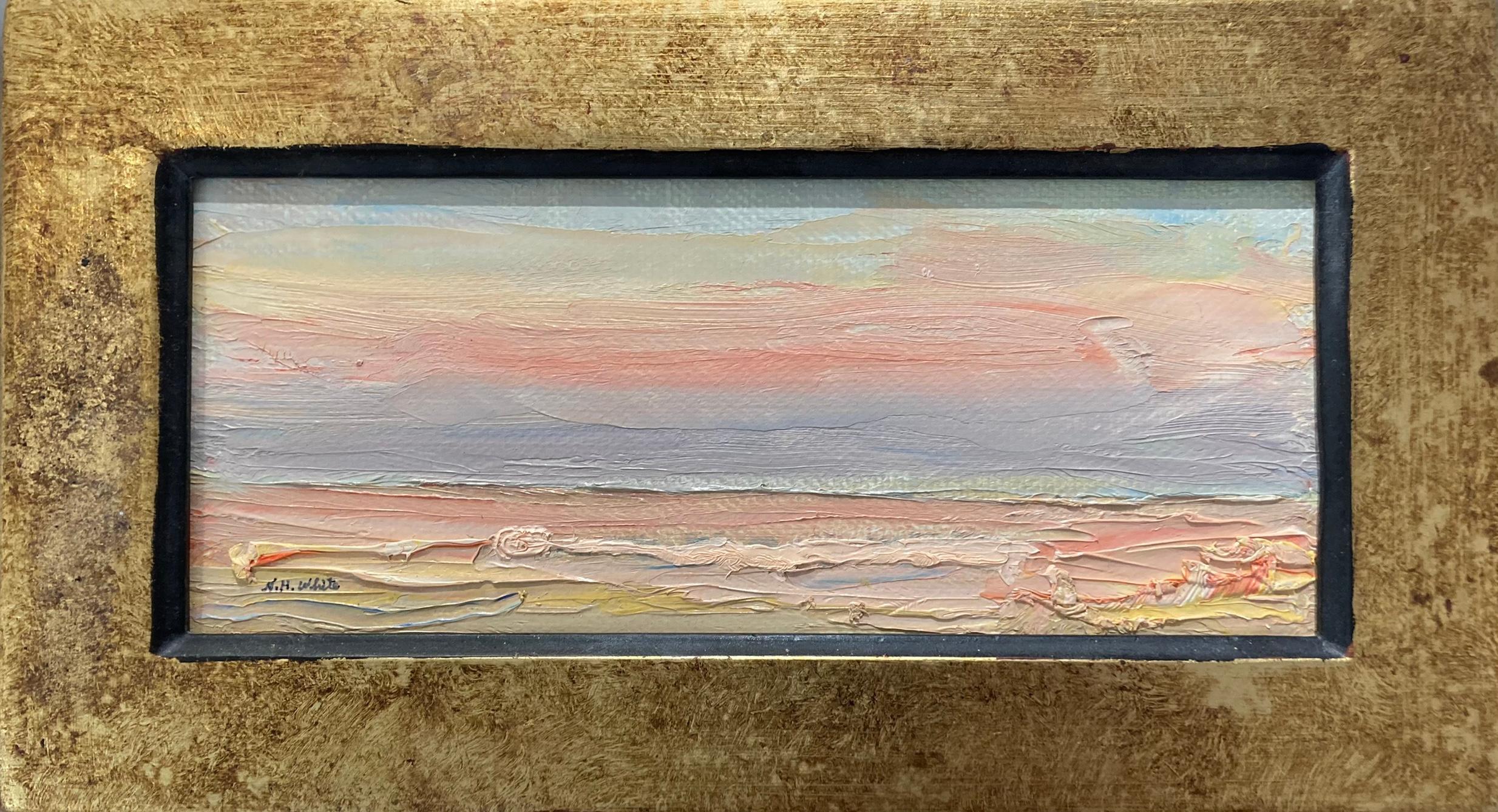 Sonnenuntergang Meer Himmel 11.20.2021 – Painting von Nelson White