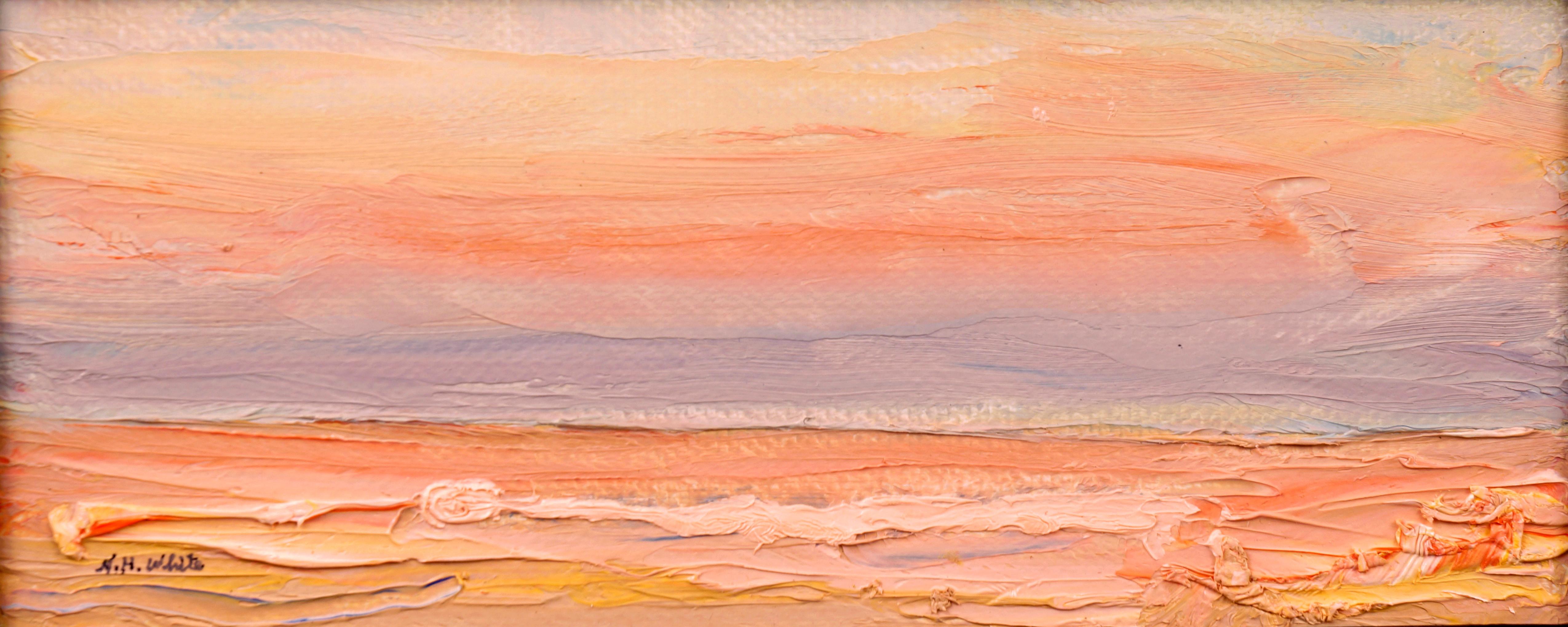 Nelson White Landscape Painting – Sonnenuntergang Meer Himmel 11.20.2021