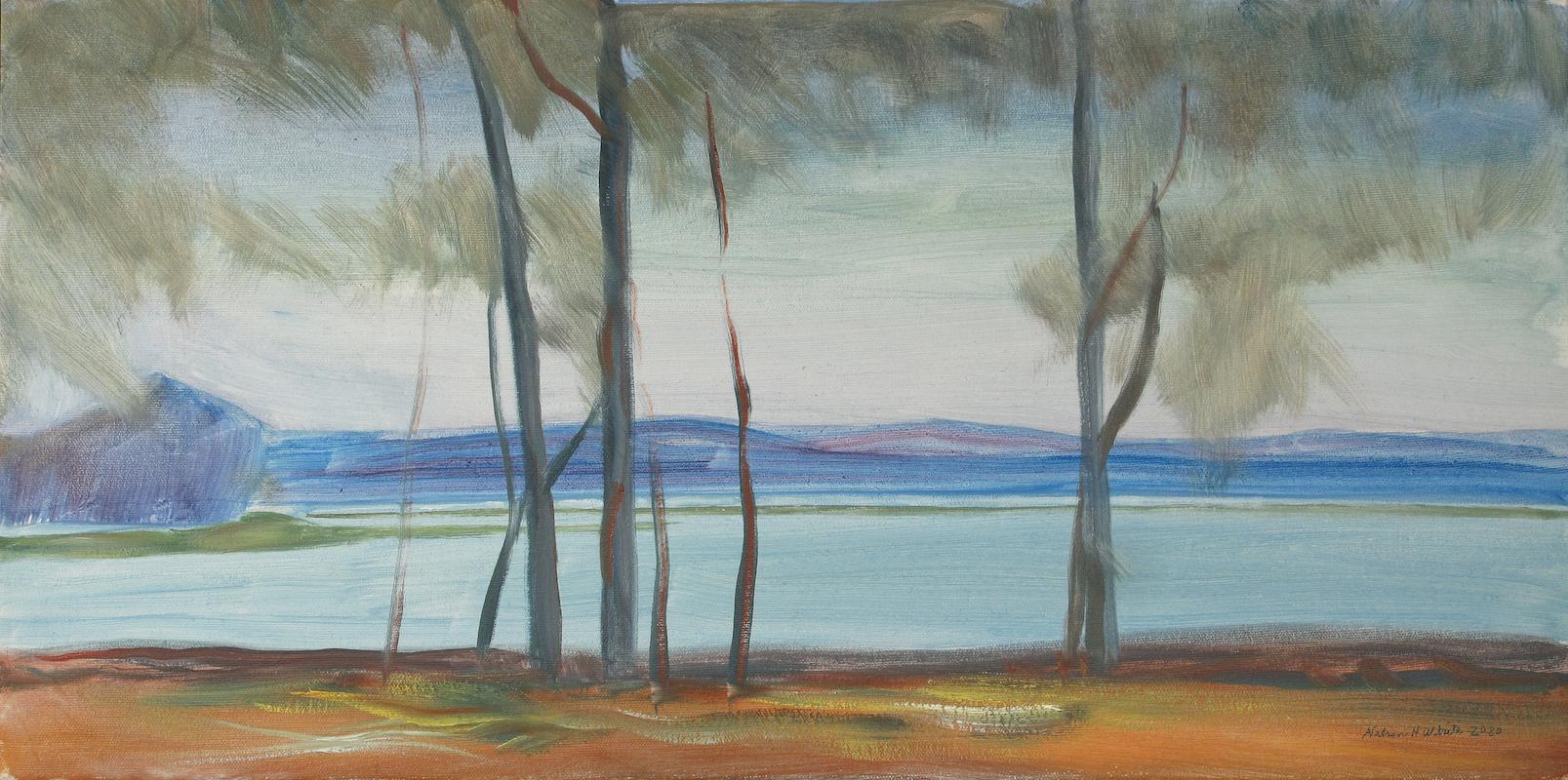 Landscape Painting Nelson White - The Creek Shelter Island (île de refuge) 09.20.2020