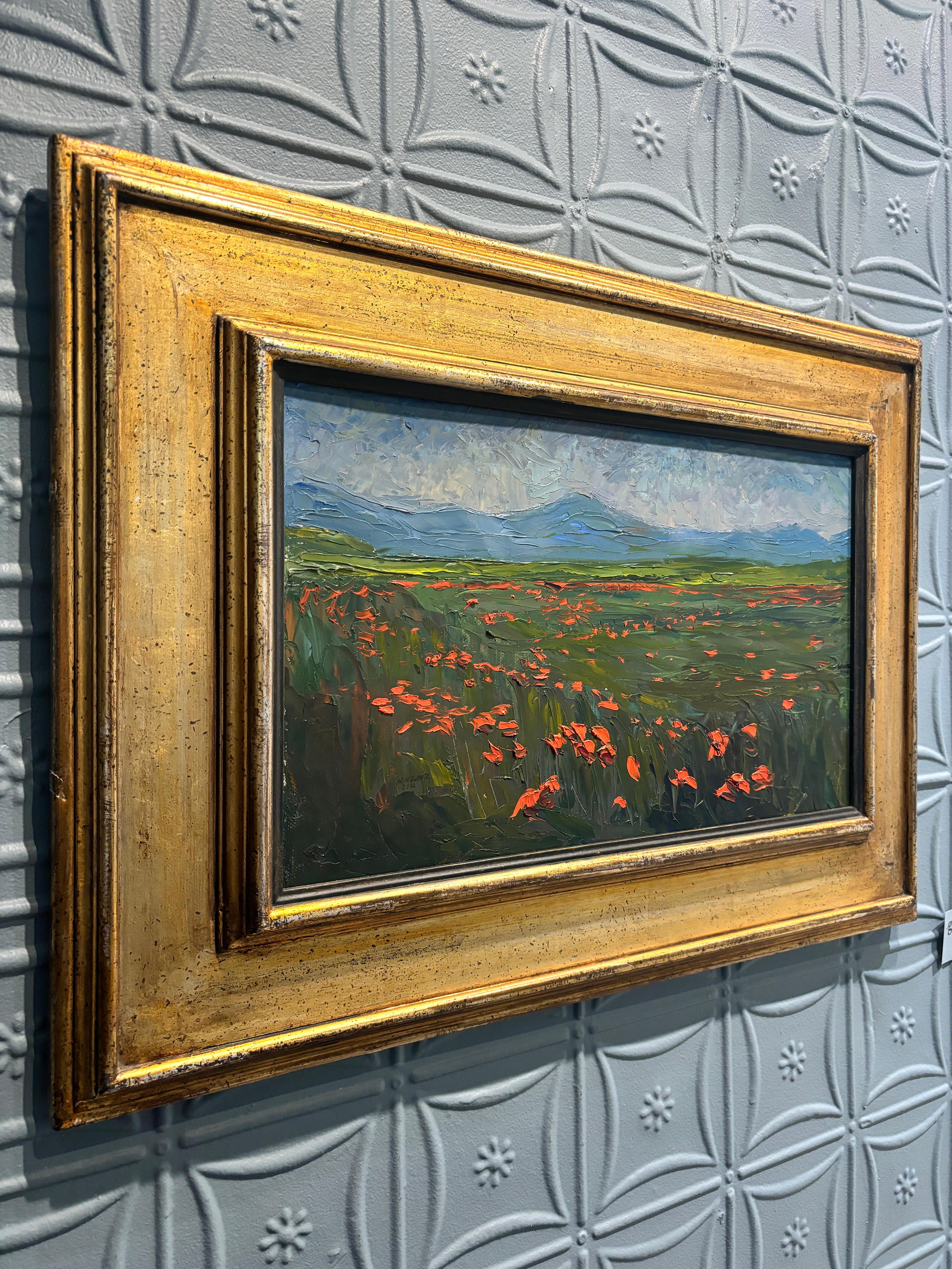 Il campo di papaveri 05.19.2012 - Landscape Painting Nero di Nelson White