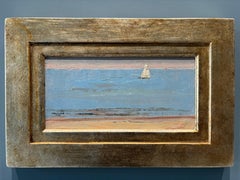 "The Sea 3.2025" Impressionist Seascape, Oil Painting, Signed, 11.36 x 17.36 in