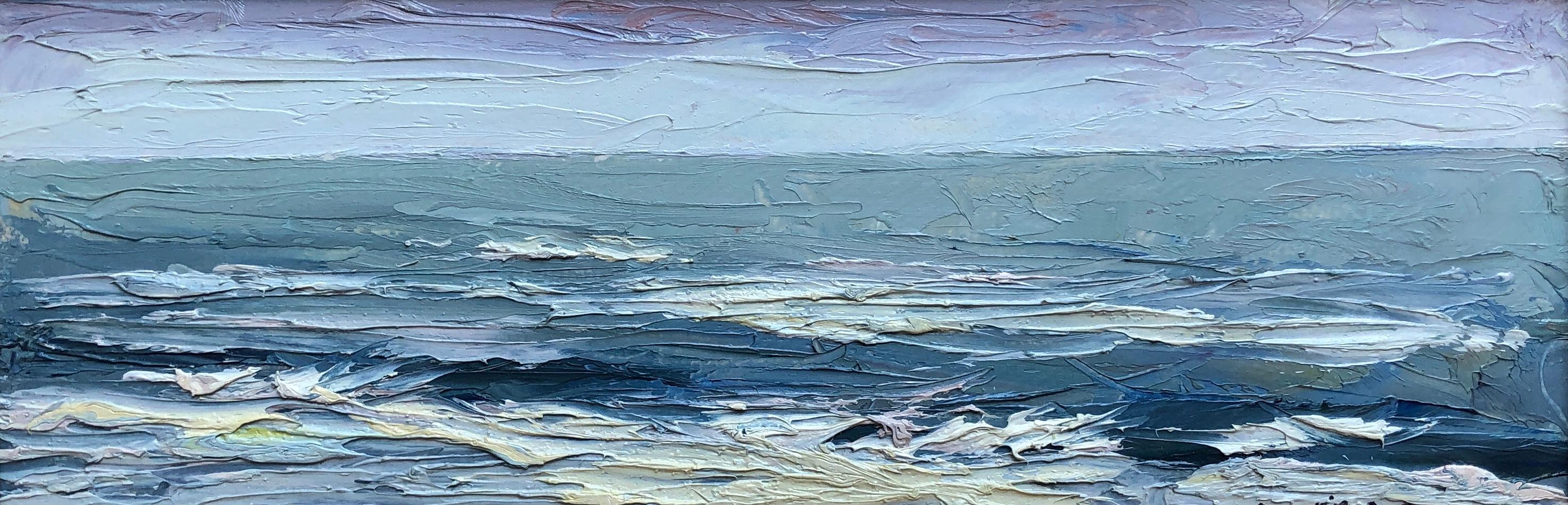 Nelson White Landscape Painting - The Waves 09.14.2017