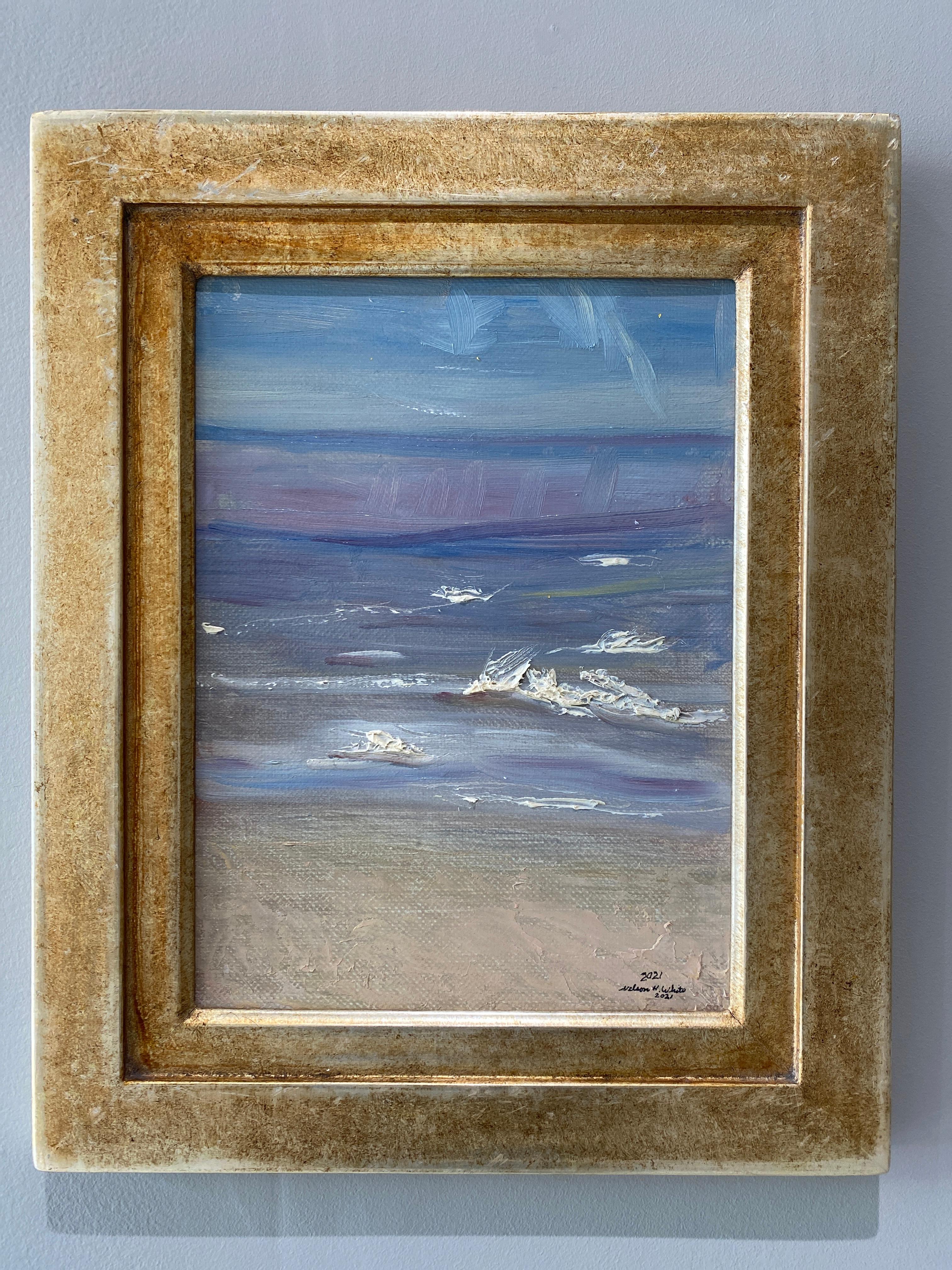 The Waves 09.18.2021 - Impressionist Painting by Nelson White