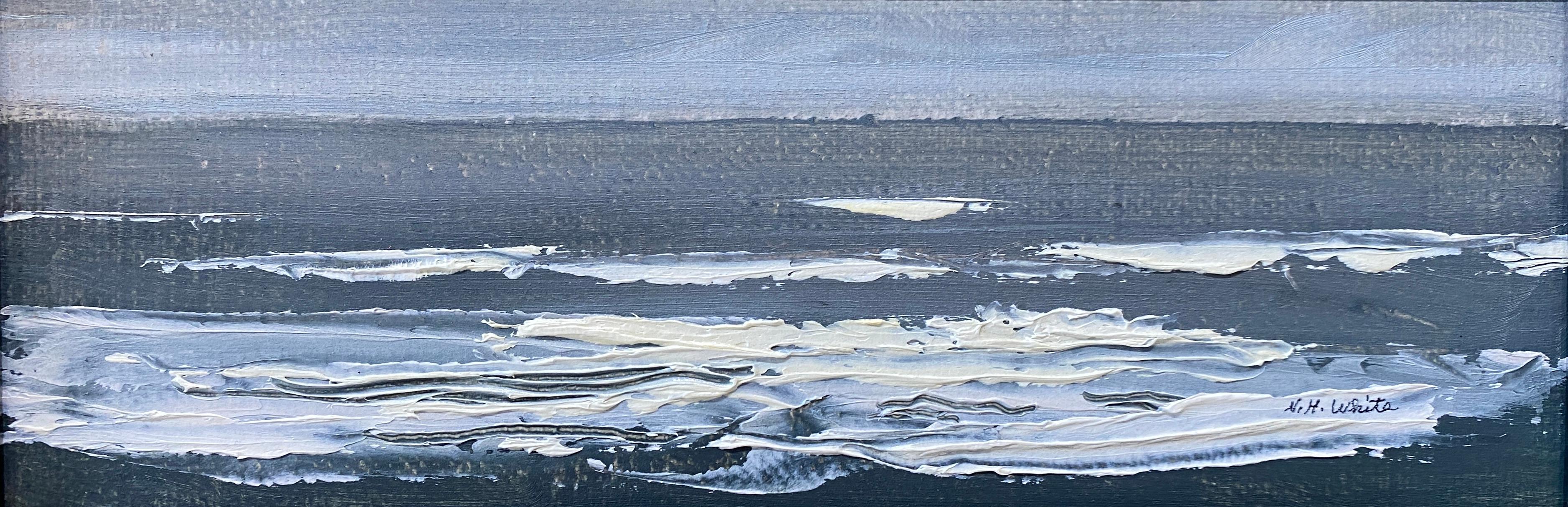 Nelson White Landscape Painting - The Waves 09.29.22