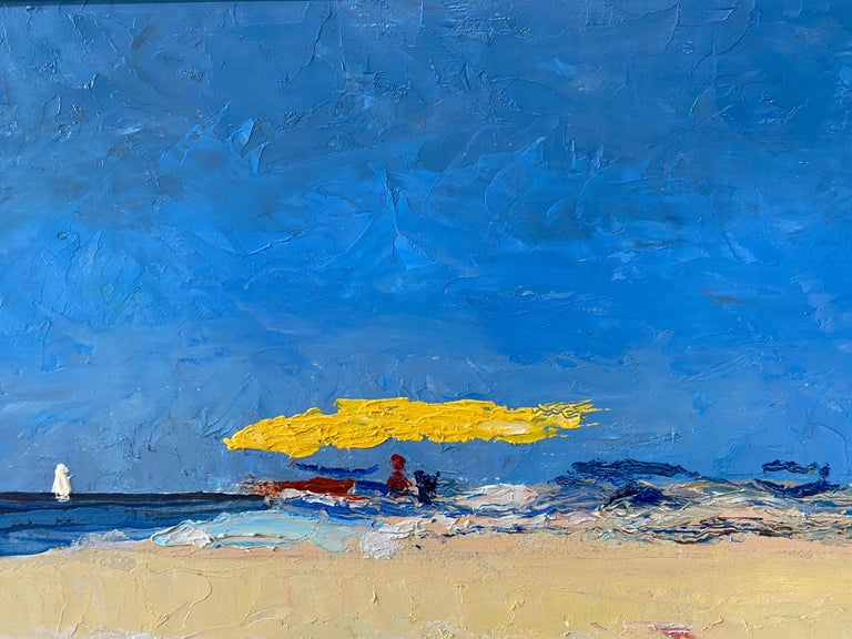 Nelson White The Yellow Umbrellas For Sale at 1stDibs