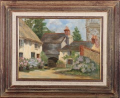 Antique Attrib. Nelson Wright - Early 20th Century Oil, Countryside Cottages