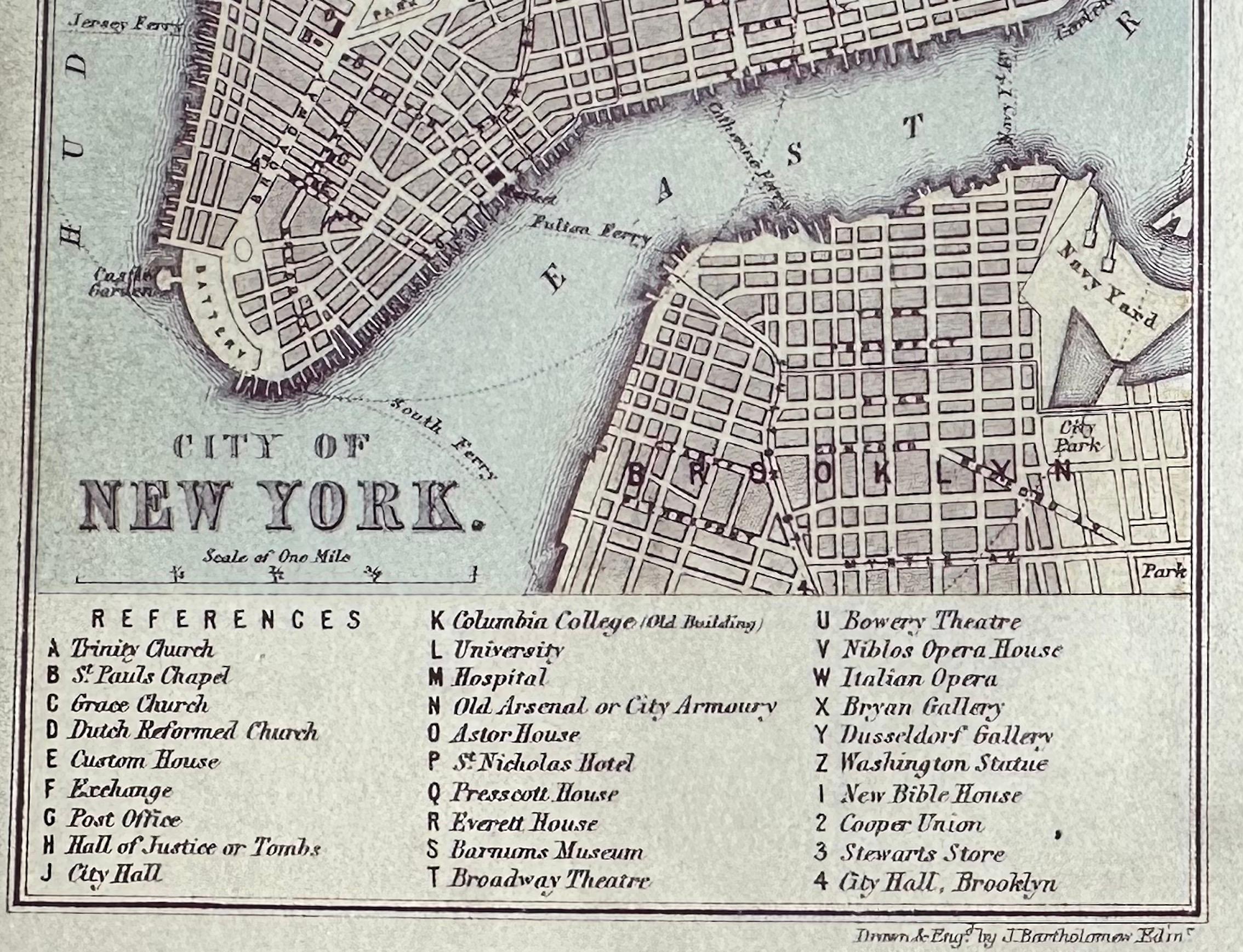Paper Nelson's Guide to the City of New York and its Neighbourhood, 1858 For Sale