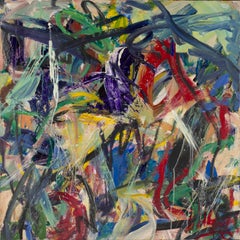 I Missed Myself- Blues, green and red 36 X 36