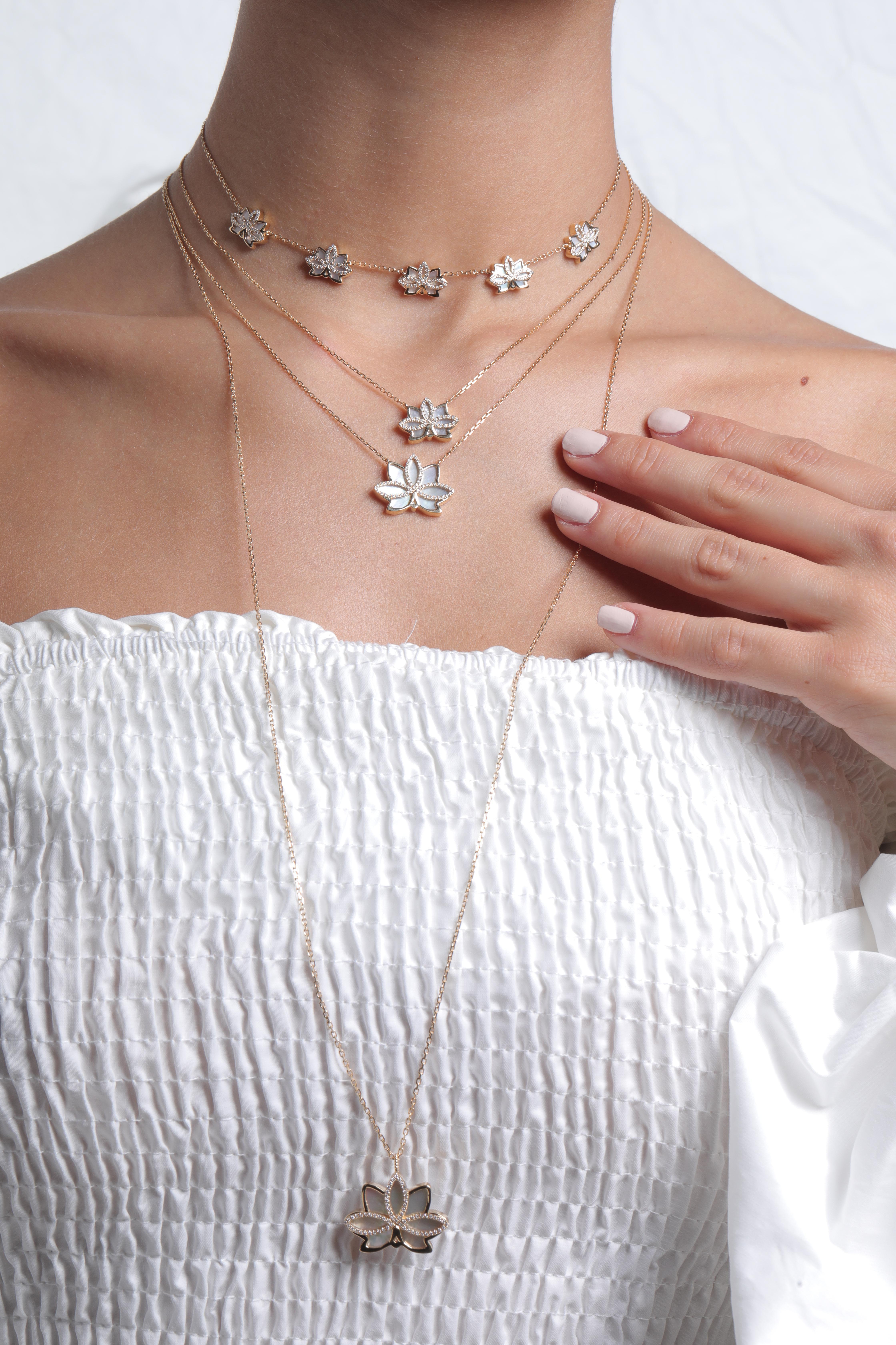 The Nelumbo Long necklace has a subtle yet significant design that offers elegance as well. This piece combines nature’s radiance with our signature attention to detail- because you deserves it!

At Sedra Jewelry, we believe jewelry should be about