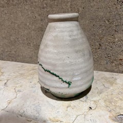 Nemadji Ceramic Indian Art Pottery Green Vase Moose Lake, Minnesota
