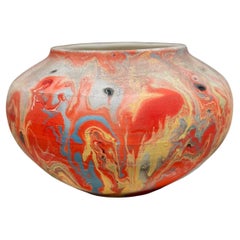 Vaso rosso in ceramica Nemadji Ceramic Indian Art Pottery Moose Lake, Minnesota