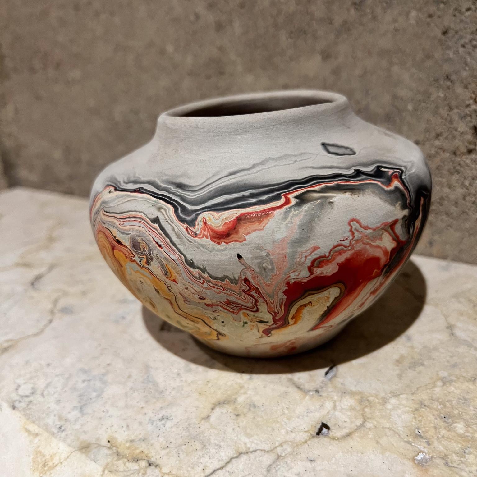 Americano Vaso Nemadji in ceramica indiana Red Art Native Vase Moose Lake in vendita