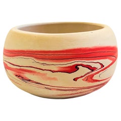 Bol en poterie de Nemadji - Swirls rouges