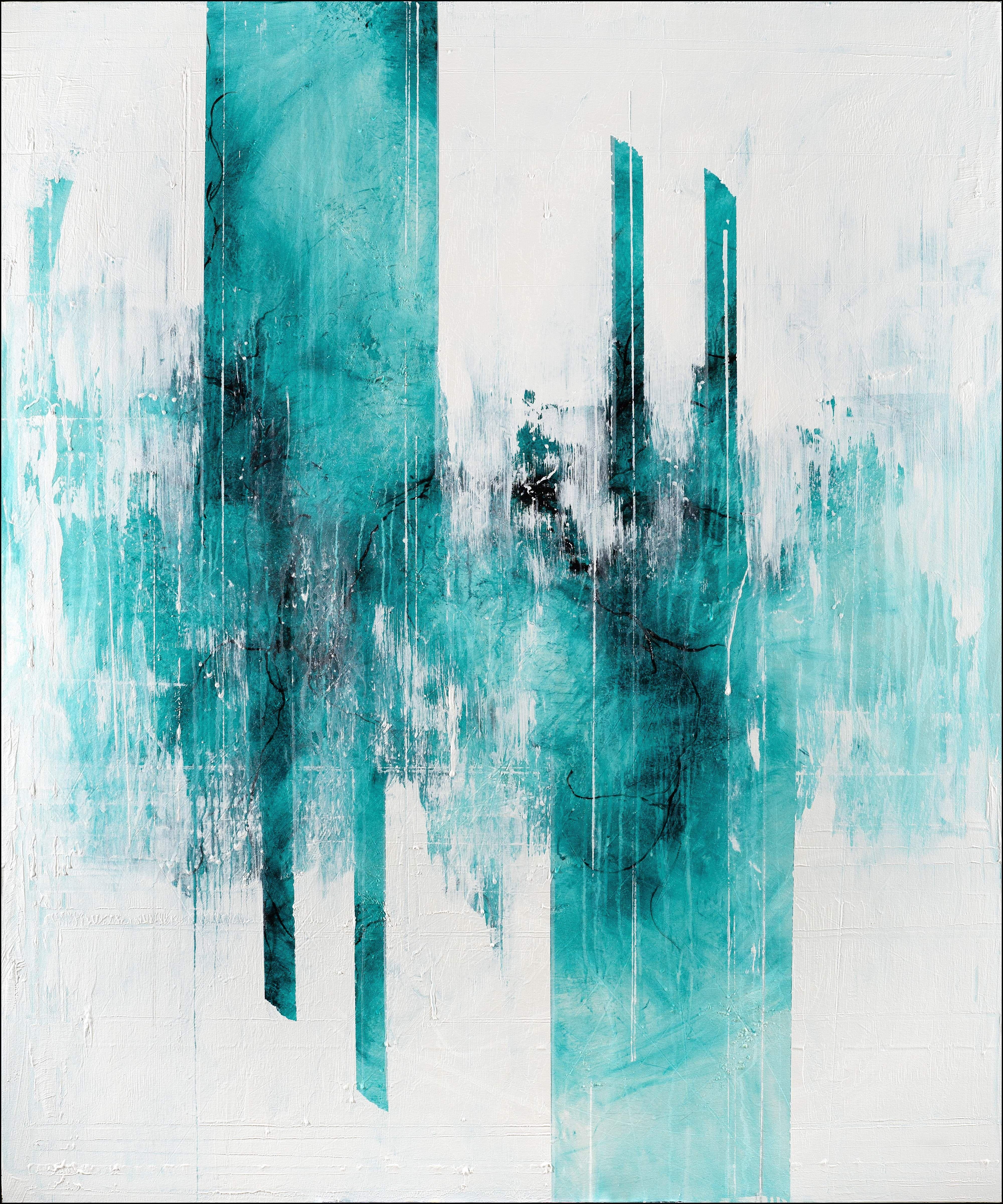 Nemanja Nikolic Abstract Painting - Cold Silence, Painting, Acrylic on Canvas