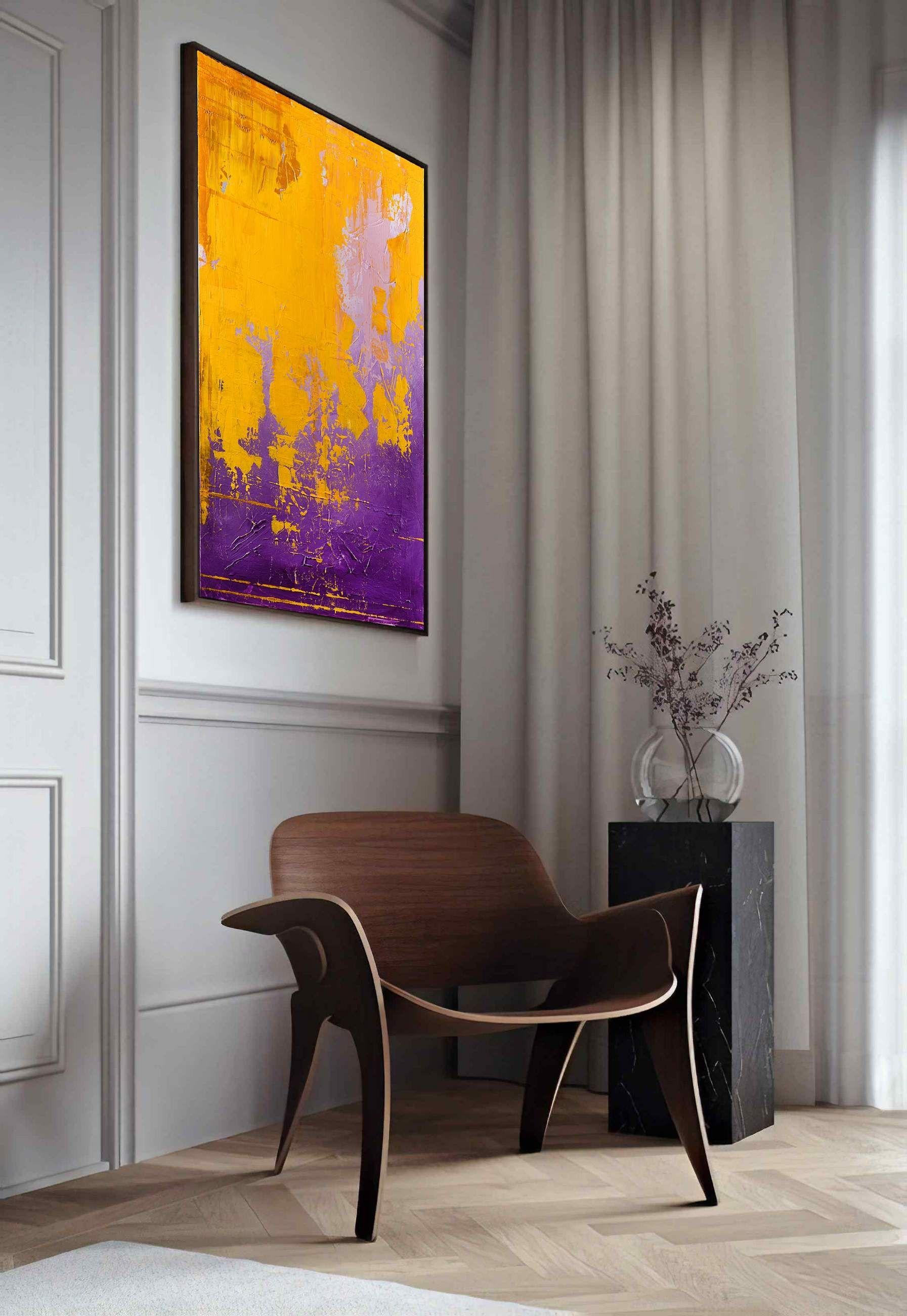 Peinture « The Lies You've Told » (Les vérités que vous avez dites), acrylique sur toile - Orange Abstract Painting par Nemanja Nikolic