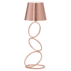 Lampe de table sans fil « Nembus Rings » en cuivre et laiton, par I. Harari