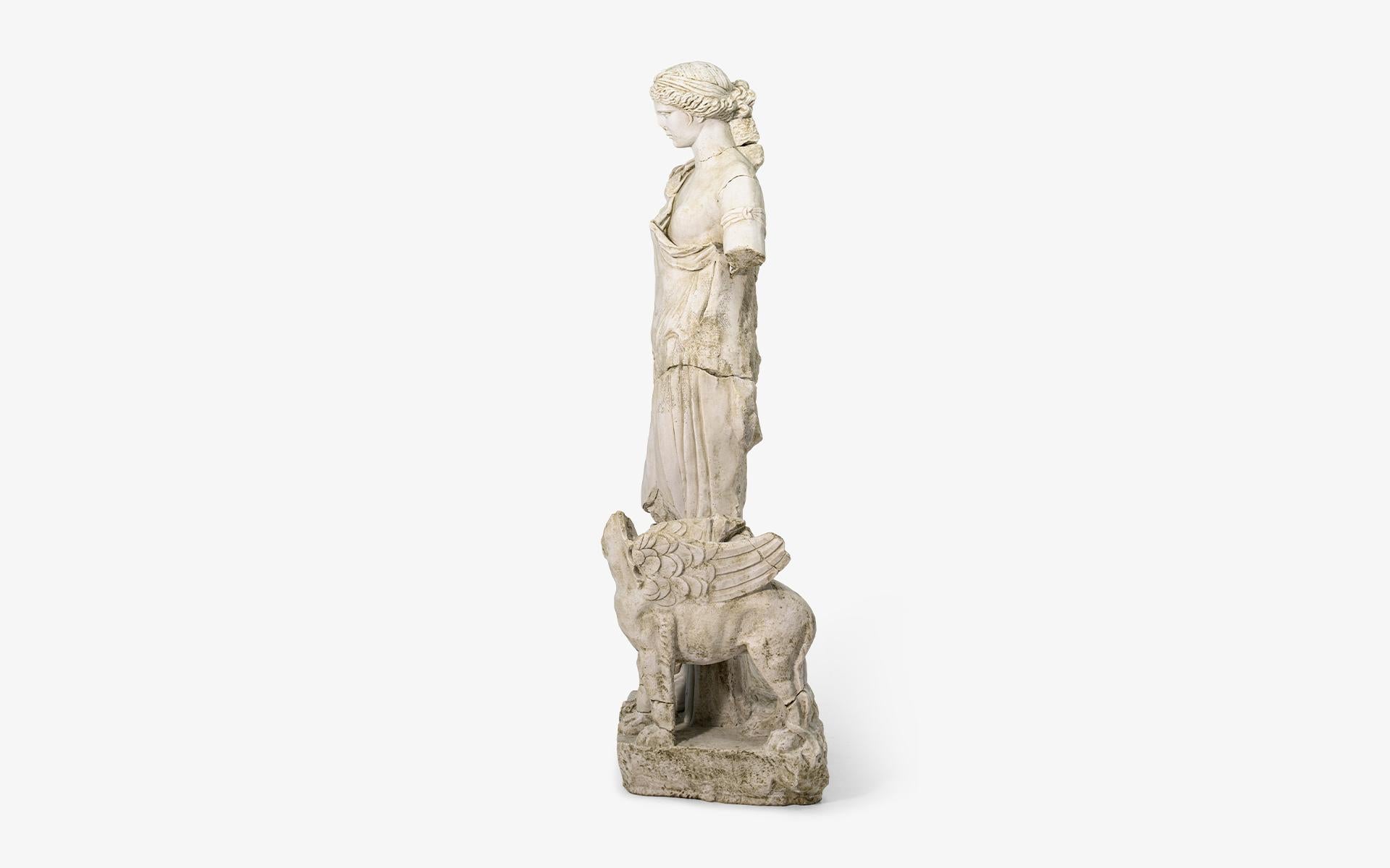 Statuary Marble Nemesis Figurative Statue Made w Compressed Marble Powder Antalya Museum Replica For Sale
