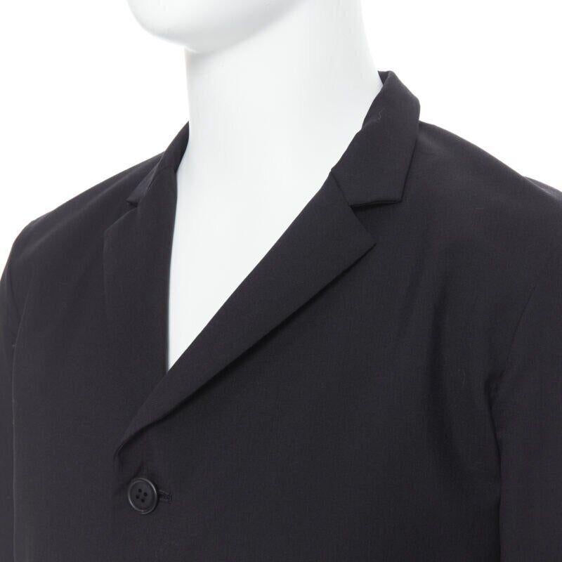 NEMETH Christopher Nemeth black wool exposed lining layered blazer jacket S For Sale 2