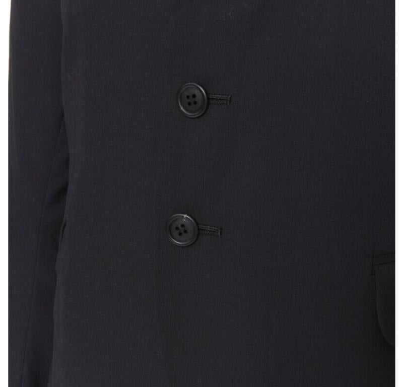 NEMETH Christopher Nemeth Giacca blazer a strati in lana nera con fodera a vista S in vendita 3
