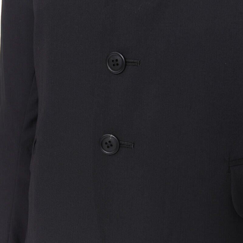 NEMETH Christopher Nemeth black wool exposed lining layered blazer jacket S For Sale 3