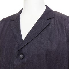 NEMETH Christopher Nemeth blue cotton flap pockets boxy cut blazer jacket L