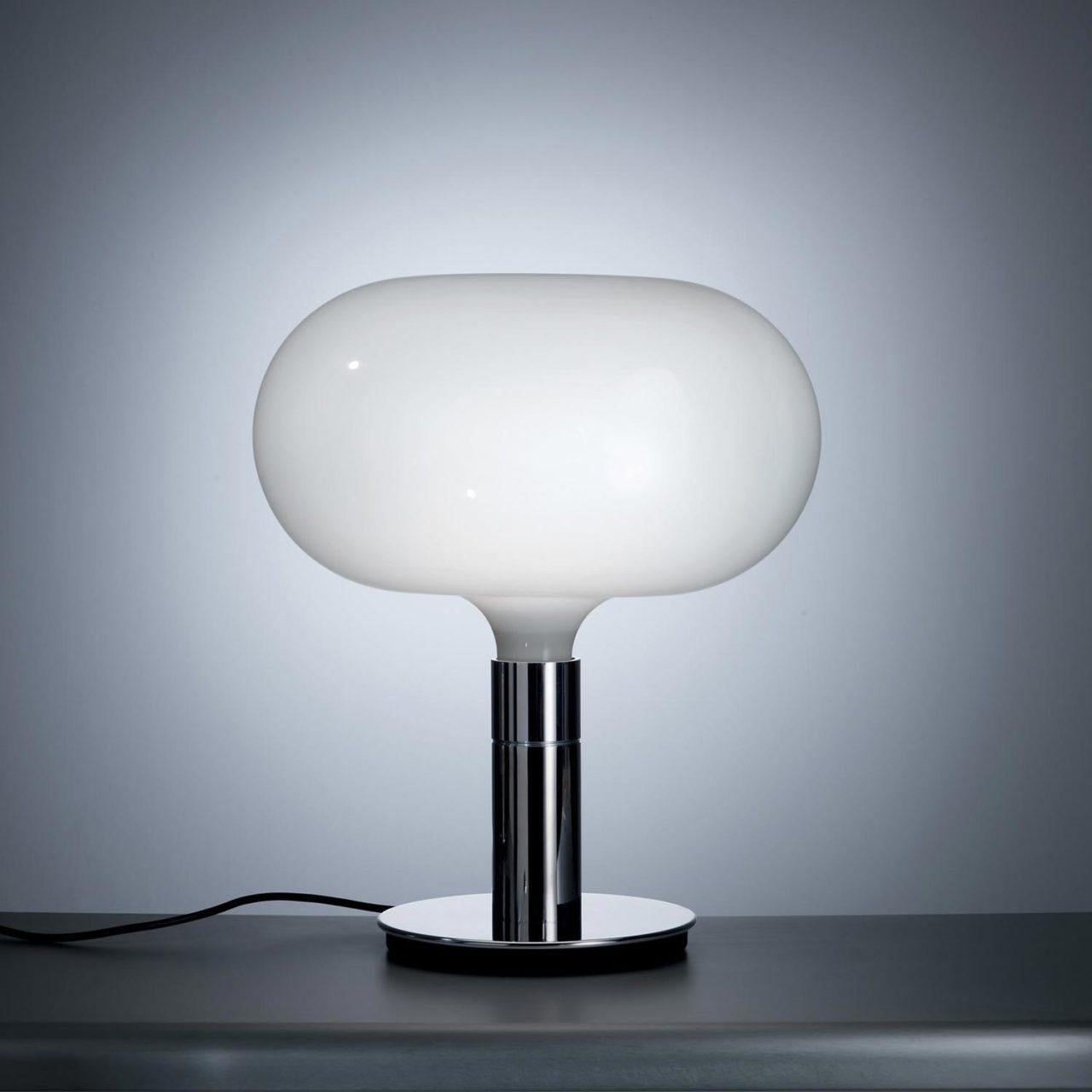 Nemo Albini Collection Tischleuchte AM1N in Chrom/Glas (Italienisch) im Angebot